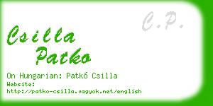 csilla patko business card